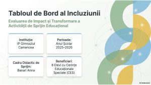 Succesele învățământului incluziv la Gimnaziul Camencea (2025-2026)